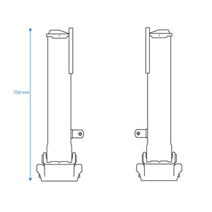 Jeu de béquilles MODUL B, sans patin, pour semi-remorque PL - B0401-000000