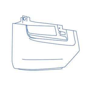 Coin de pare-chocs inférieur droit pour MAN TGX