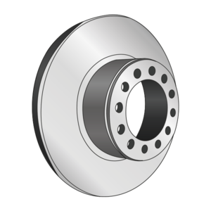 Disque de frein avant et arrière pour SCANIA SERIE 4 - MBR5025
