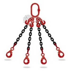 Elingue chaîne 4 brins Ø13mm longueur 2.5m avec CR CMU 11,2t à 90°