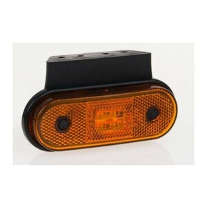 Feu de gabarit orange LED oblong CLASSIC avec support 12/24V