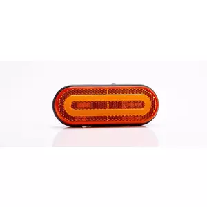 10x Feux de Gabarit Oval Neon Led Orange Support Noir E9 Camper